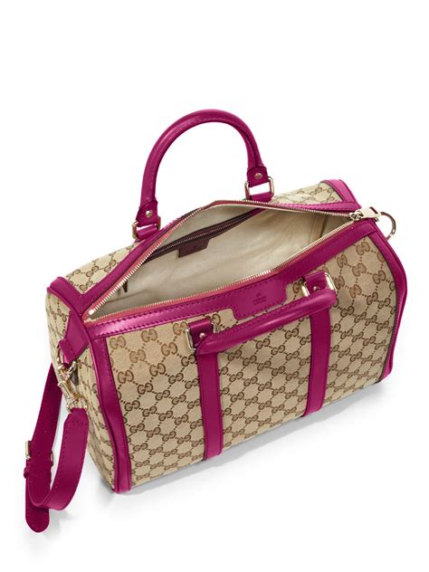 gucci canvas tote pink|genuine Gucci bag purse tote.